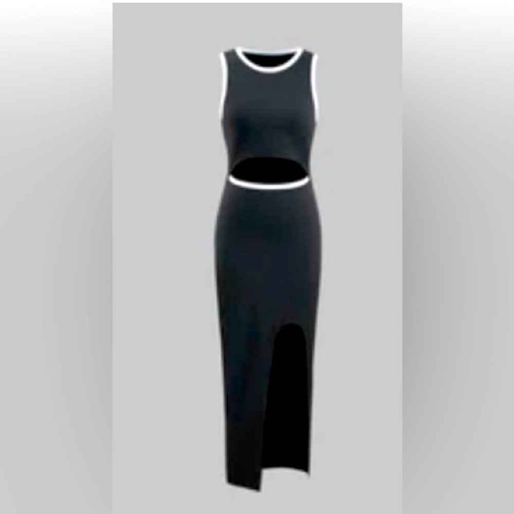 Micas | Cut Out Slit MIDI Dress | size M